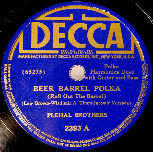 Plehal Brothers - Beer Barrel Polka / Muziky, Muziky Best Coast Music