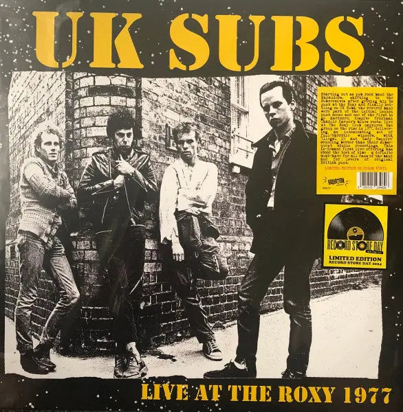 UK Subs - Live At The Roxy 1977 [Yellow] Best Coast Music